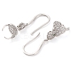 925 Sterling Silver Micro Pave Clear Cubic Zirconia Earring Hooks STER-U005-12P-2