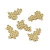Rack Plating Brass Micro Pave Clear Cubic Zirconia Connector Charms KK-M231-14G-3