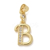 Brass Micro Pave Cubic Zirconia Pendants KK-M319-02G-B-1