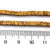 Electroplated Natural Lava Rock Beads Strands G-A256-B01-02B-4