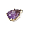 Natural Amethyst Faceted Pendants G-M431-16G-05-2