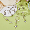 8Pcs Alloy Pendant Decoration and Keychains HJEW-DC00064-4