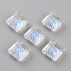 Embossed Glass Rhinestone Pendants GLAA-J101-03A-001MO-1