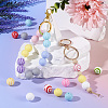 Round Food Grade Eco-Friendly Silicone Focal Beads SIL-TA0001-90-7