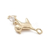 Brass Micro Pave Cubic Zirconia Pendants KK-M306-06G-07-2