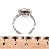 304 Stainless Steel Open Cuff Ring Components STAS-F366-09C-P-2