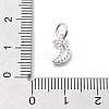 925 Sterling Silver Cubic Zirconia Pendants STER-Q001-02S-01-3