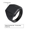 Rectangle 304 Stainless Steel Finger Rings for Men FS-WG80AFC-04-2