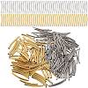 400Pcs 2 Colors Brass Tube Beads KK-SC0005-05-1