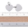 Tarnish Resistant 201 Stainless Steel Stamping Blank Tag Charms STAS-S105-T617-1-4