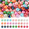 120Pcs 15 Colors UV Plating Rainbow Iridescent Acrylic Beads PACR-TA0001-06-1