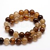 Dyed Natural Agate Round Beads Strands G-E321B-8mm-01-3