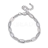 304 Stainless Steel Cable Chain Bracelets for Women BJEW-U038-01P-4