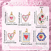 6Pcs 6 Styles Brass Enamel Pendants KK-PH0014-11-2