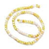 Gradient Color Electroplate Glass Bead Strands GLAA-E042-05C-2