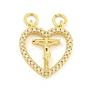 Rack Plating Brass Clear Cubic Zirconia Pendants KK-Z053-04G-1