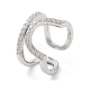 Rack Plating Brass Micro Pave Cubic Zirconia Cuff Rings RJEW-D025-10P-1