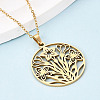 304 Stainless Steel Pendant Necklaces NJEW-T018-57G-1