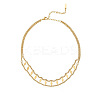 Rhombus Hollow Diamond 304 Stainless Steel Choker Necklaces FS-WGEDF7A-01-5