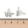 Brass Micro Pave Clear Cubic Zirconia Stud Earrings EJEW-P301-17P-5
