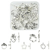 20Pcs 5 Styles Flower Tibetan Style Alloy Toggle Clasps FIND-YW0005-24-1