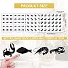 Olycraft 40 Sheets 4 Patterns PVC Waterproof Self-Adhesive Sticker Sets STIC-OC0001-11A-2