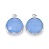 Brass Glass Charms KK-C228-01P-2