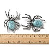 Dual-use Items Alloy Pave Jet Rhinestone Spider Brooch JEWB-C026-07D-AS-3