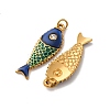304 Stainless Steel Enamel Pendants STAS-H475-07G-2