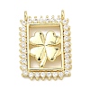 Brass Micro Pave Cubic Zirconia Pendants KK-K417-19C-G-1