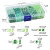 DIY Flat Round & Heart Acrylic & Glass Seed Beads Jewelry Making Findings Kits DIY-FS0006-43C-3