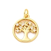 Brass Micro Pave Cubic Zirconia Pendants KK-D325-57G-01-1