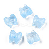 Transparent Spray Painted Glass Beads GLAA-N035-034-C11-2