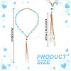 Glass & Pearl Beaded Car Hanging Decorations HJEW-DR00017-2
