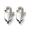 Tarnish Resistant 304 Stainless Steel Lobster Claw Clasps STAS-P190-01-1
