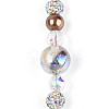Glass and Acrylic and Imitation Pearl and Rhinestone Beads Strands MAK-T011-06D-2