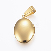 Ion Plating(IP) 304 Stainless Steel Locket Pendants LS-STAS-H389-28G-3