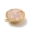 Natural Rose Quartz Chip Pendants KK-C242-05G-19-4
