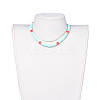 Handmade Polymer Clay Heishi Beads Choker Necklaces NJEW-JN02446-03-4