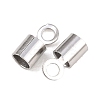 304 Stainless Steel Fold Over Crimp Cord Ends STAS-P434-05E-P-2