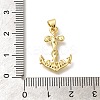 Rack Plating Brass Micro Pave Cubic Zirconia Pendants KK-Z086-68G-04-3