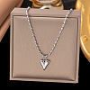 304 Stainless Steel Heart Pendant Necklaces for Women LS-NJEW-Z072-04P-1