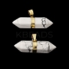 Natural & Synthetic Mixed Gemstone Double Terminal Pointed Pendants G-NH0001-15G-2