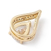 Rack Plating Brass Micro Pave Cubic Zirconia Slide Charms KK-E003-20G-03-2