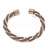 Ion Plating(IP) 304 Stainless Steel Cuff Bangles for Women STAS-M023-18A-3
