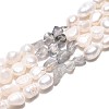 Natural Labradorite Nuggets & Natural Cultured Freshwater Pearl Beads Strands PEAR-N023-01A-17-2