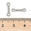 304 Stainless Steel Twisted Rope Links Connector Charms STAS-D211-09P-3