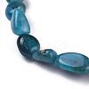 Natural Apatite Bead Stretch Bracelets X-BJEW-K213-40-3