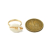 Natural Shiva Eye Shell Finger Rings RJEW-TA00166-4