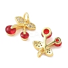 Brass Micro Pave Cubic Zirconia Pendants KK-I355-02G-01-2